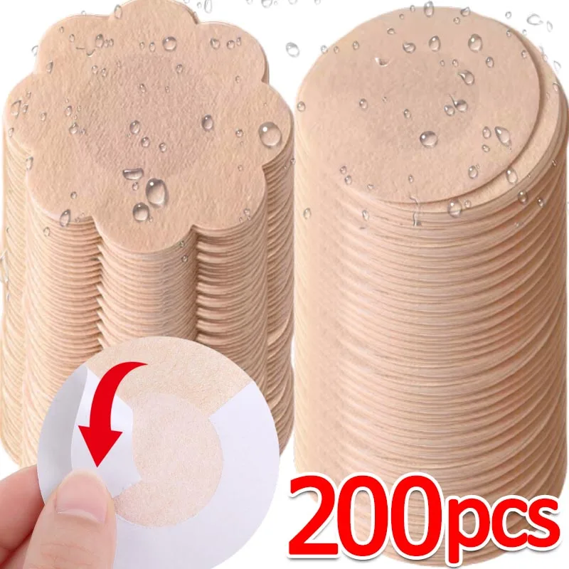 Strapless Bra Adhesive - 10-200 ชิ้น สติ๊กเกอร์ปิดหัวนมสำหรับผู้หญิง เทปยกกระชับหน้าอก แผ่นปิดหน้าอกแบบใส ติดแน่น