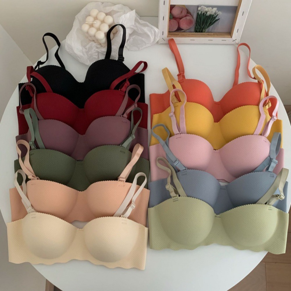 Wirefree Bra Comfort - บราไร้ตะเข็บเซ็กซี่ ใส่สบาย สีสันสดใส ป้องกันการหย่อนคล้อย บราดันทรง ปรับระดับได้