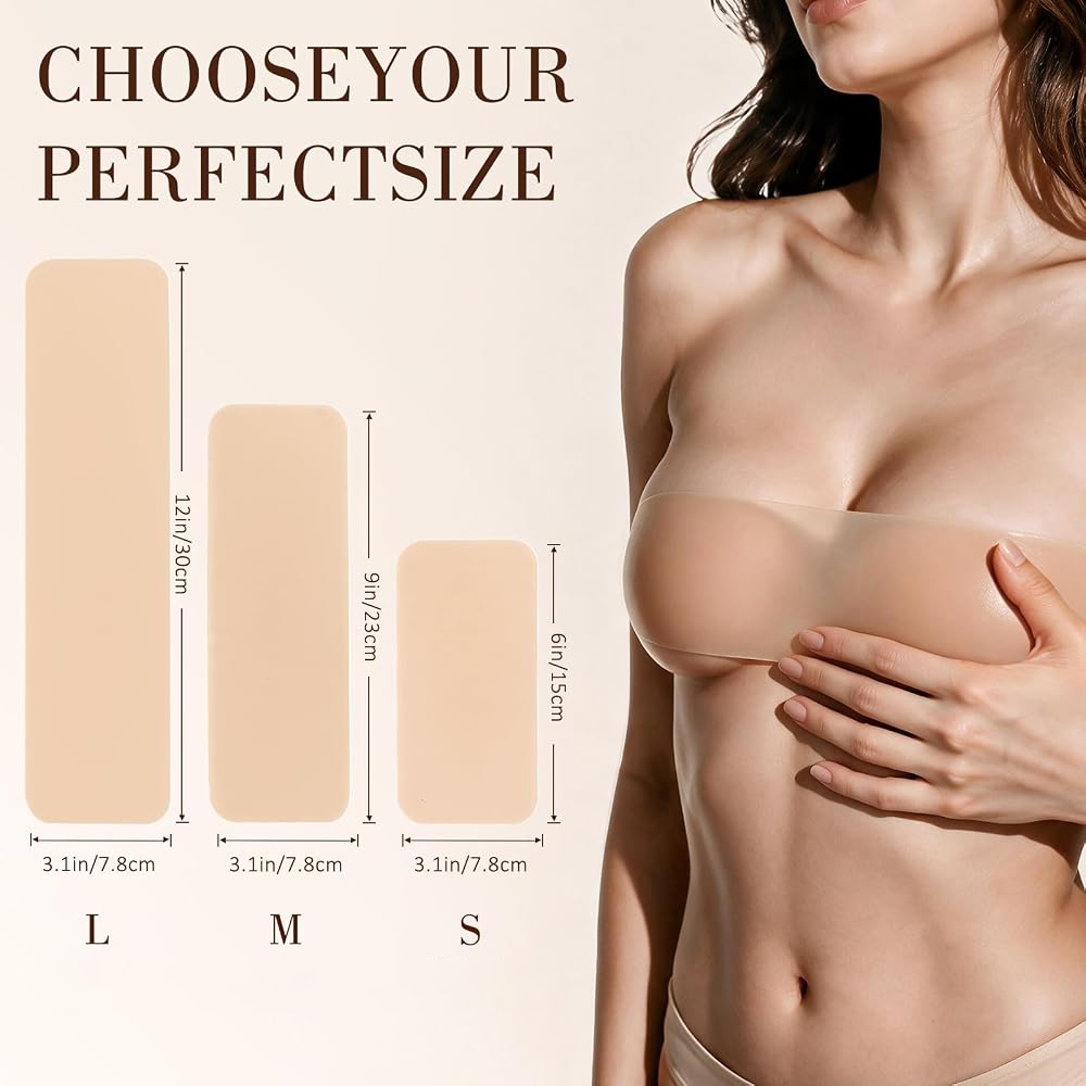 เทปซิลิโคนยกกระชับหน้าอกแบบใช้ - Strapless Bra Adhesive บทวิจารณ์และราคา
