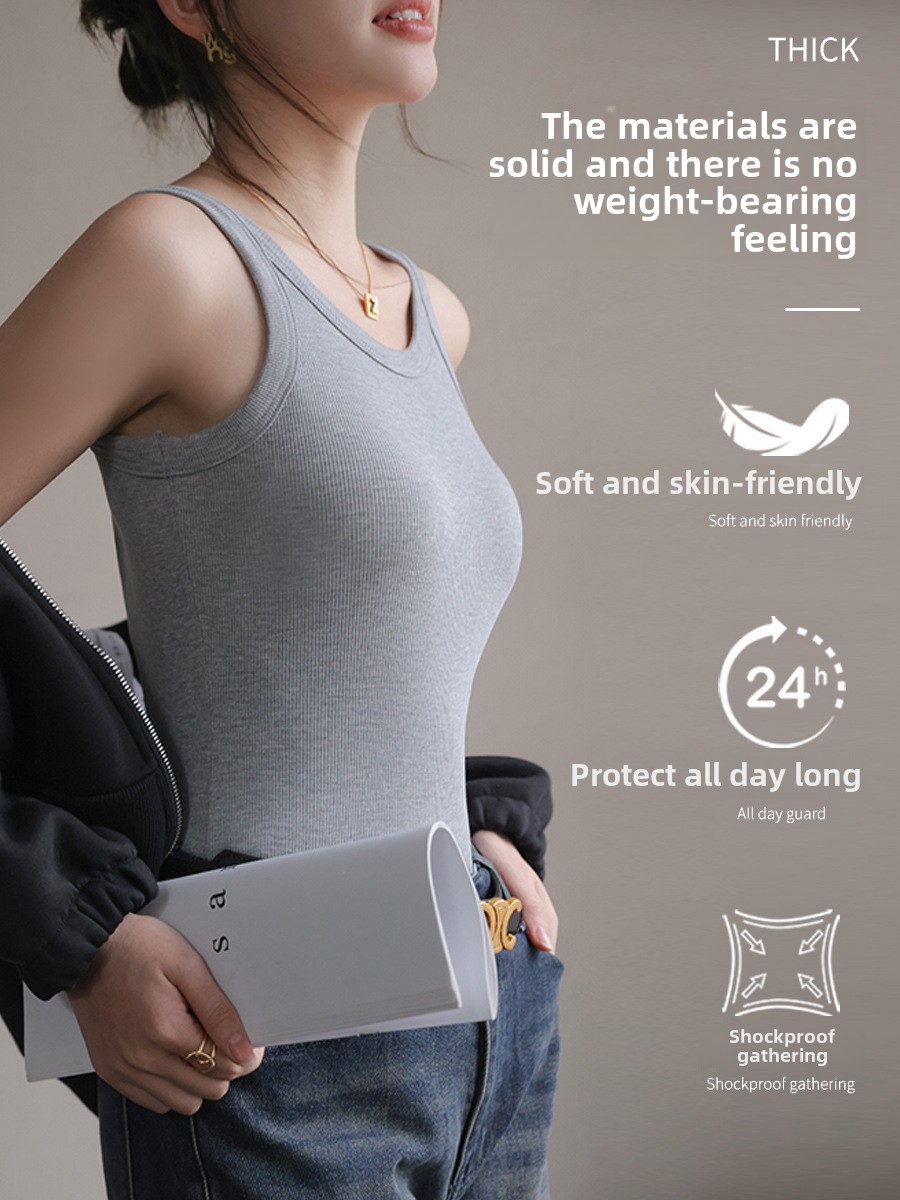2025ผู้หญิงฤดูร้อนStrappy Tank - T Shirt Bra Seamless บทวิจารณ์และราคา