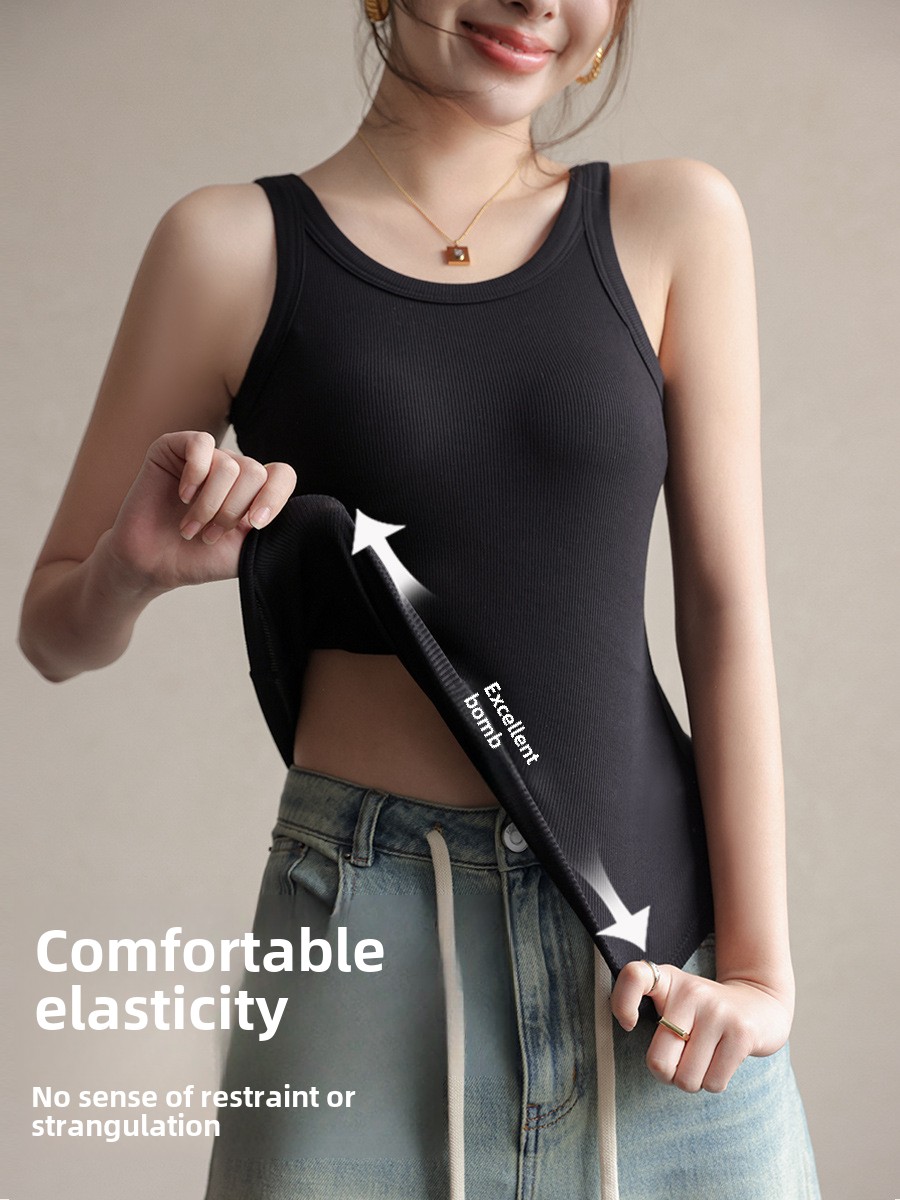 2025ผู้หญิงฤดูร้อนStrappy Tank - T Shirt Bra Seamless บทวิจารณ์และราคา